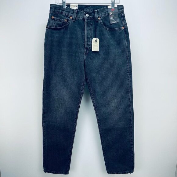 Levi’s 501 ‘81 Jeans Size 30x29 Women’s A High Rise Tapered Leg Black New - Picture 2 of 10